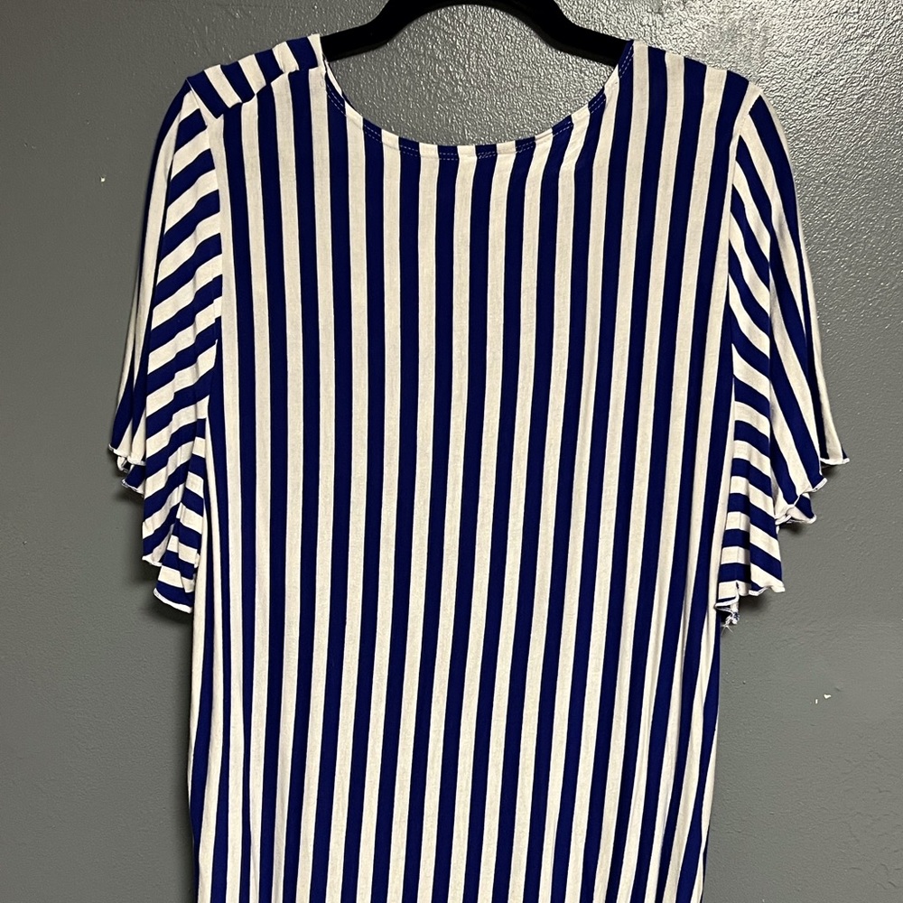 BABELICIOUS XXL Blue and white striped blouse NWOT